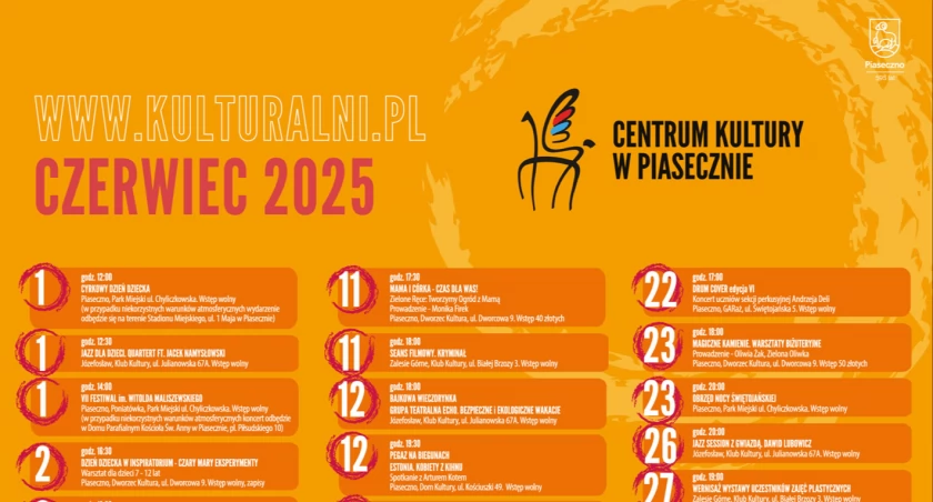 Wydarzenia kulturalne w czerwcu 2025 w Piasecznie
