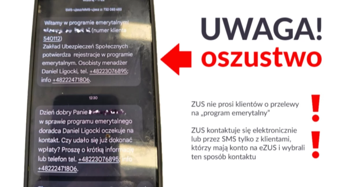 ZUS ostrzega przed oszustami