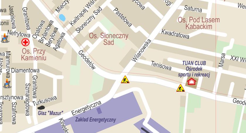 Przebudowa skrzyżowania na Geodetów