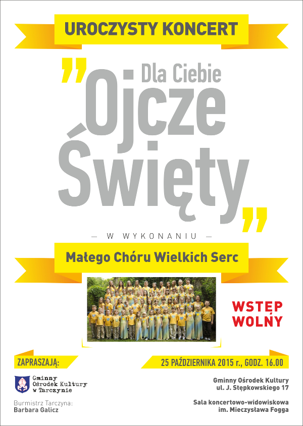 Mały Chór Wielkich Serc - zaproszenie do Tarczyna