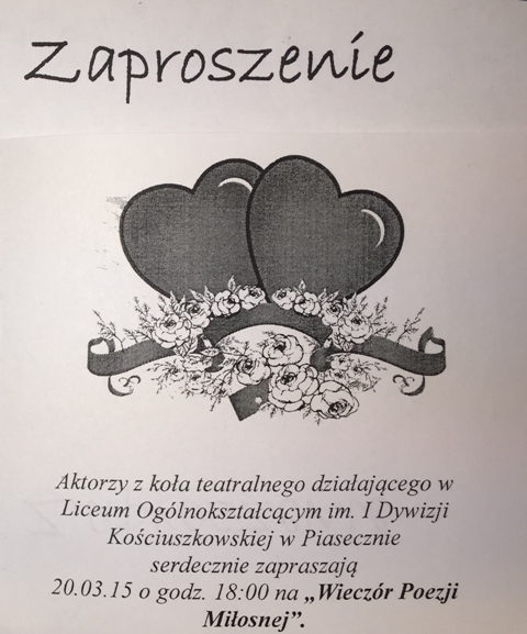 Wieczór Poezji Miłosnej