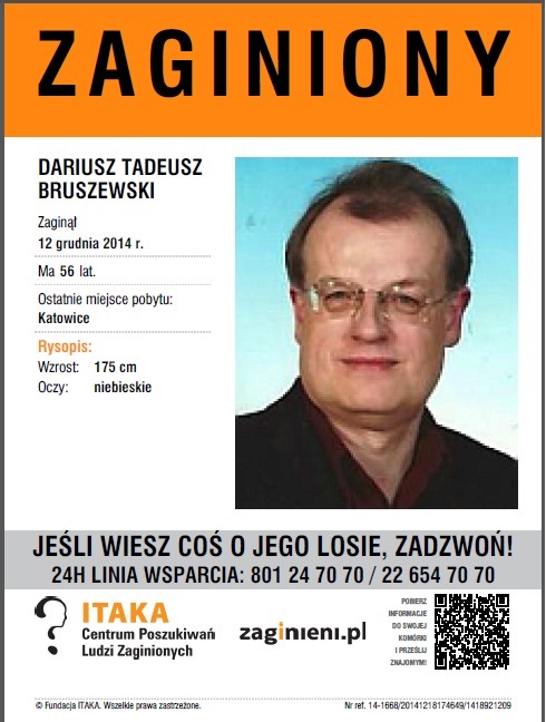 Zaginął Dariusz Bruszewski