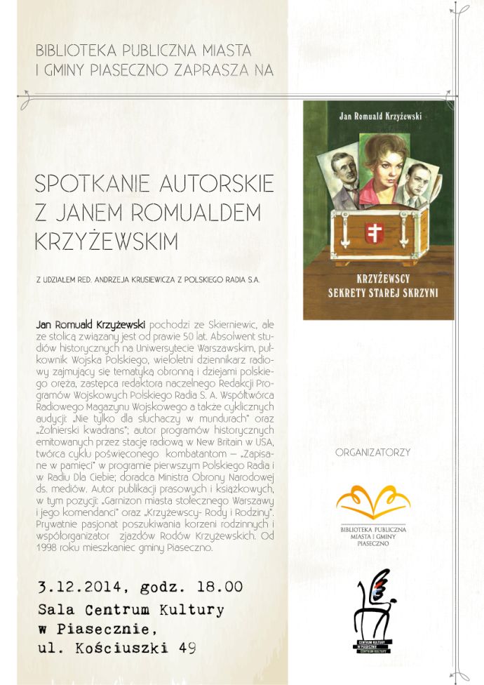 Spotkanie autorskie z Romualdem Krzyżewskim