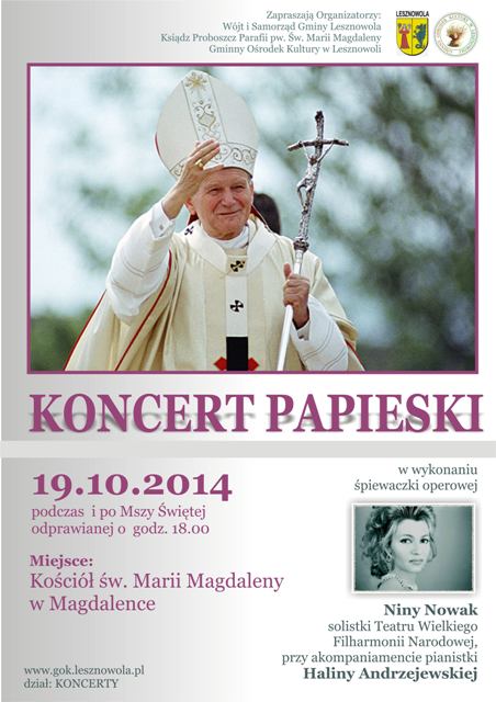 Koncert Papieski w Magdalence
