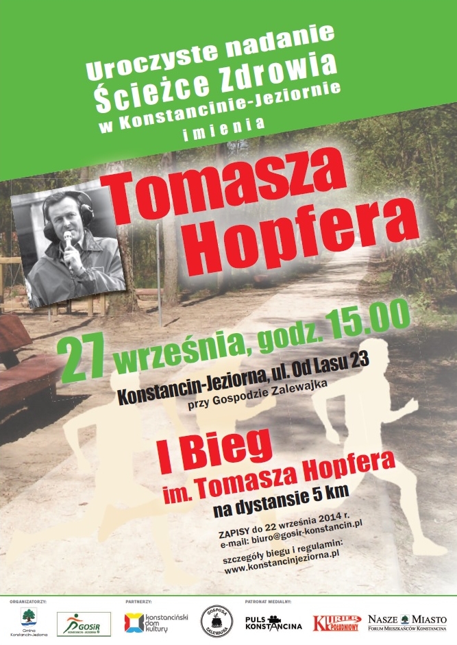 Pobiegną ku pamięci Tomasza Hopfera