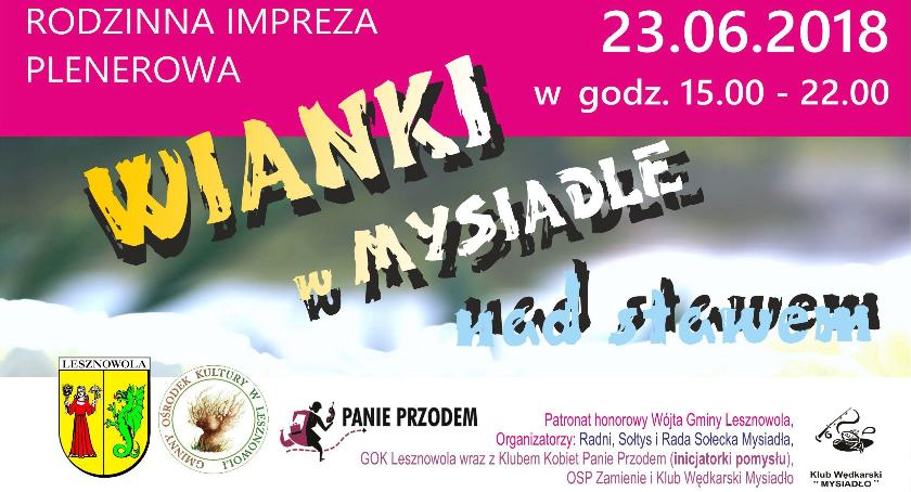 Wianki w Mysiadle nad stawem (23-06-2018)