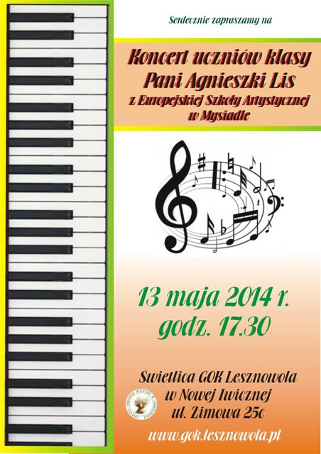 Koncert uczniów Europejskiej Szkoły Artystycznej