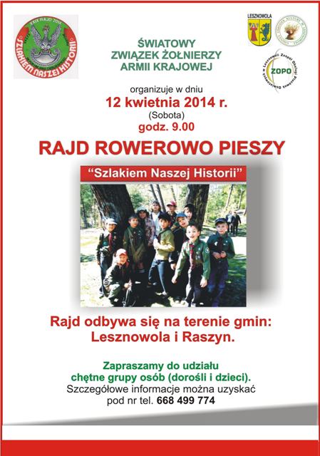 Rajd Szlakiem Naszej Historii