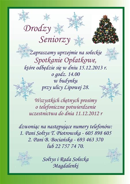 Opłatek w Magdalence
