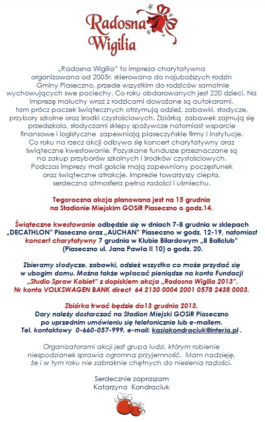 Rusza Radosna Wigilia