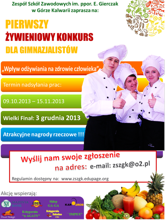 Żywieniowy Konkurs dla Gimnazjalistów
