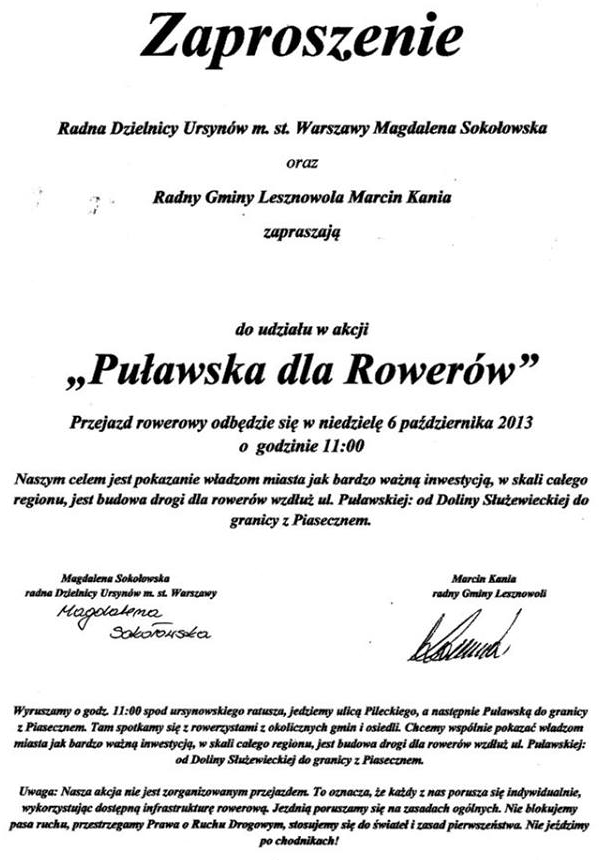 Puławska dla Rowerów
