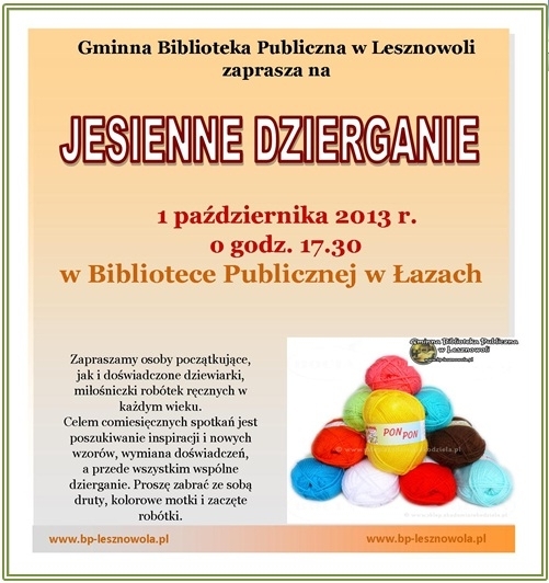 Jesienne Dzierganie