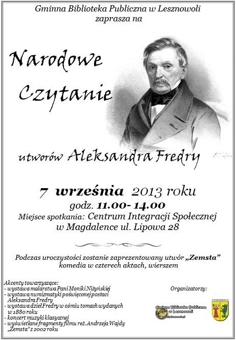 Narodowe Czytanie Fredry