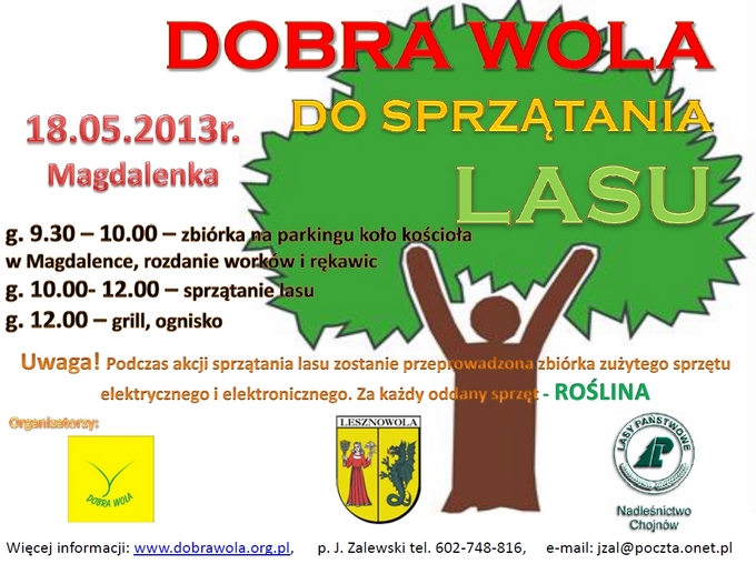 Sprzątanie lasu w Magdalence