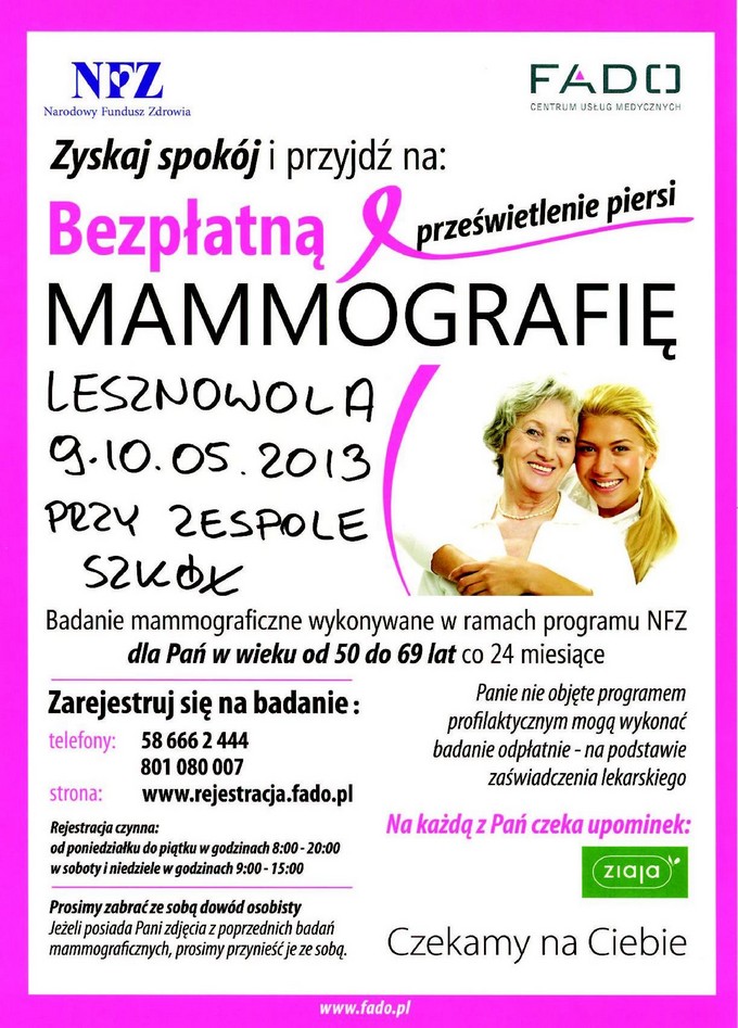Badanie mammograficzne