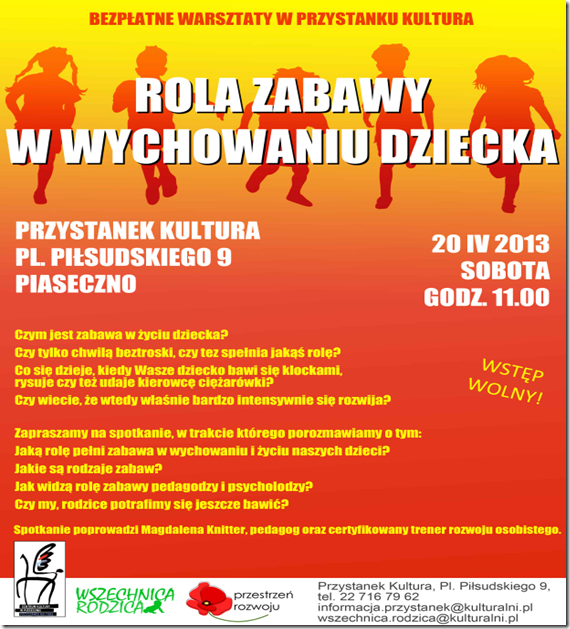 Rola zabawy w wychowaniu