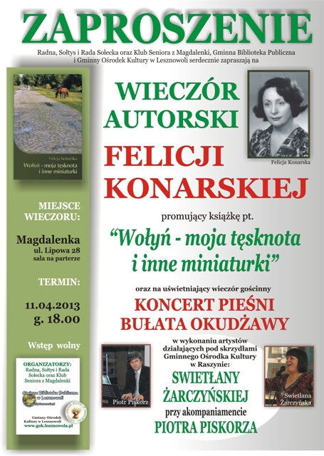 Wieczór autorski Konarskiej