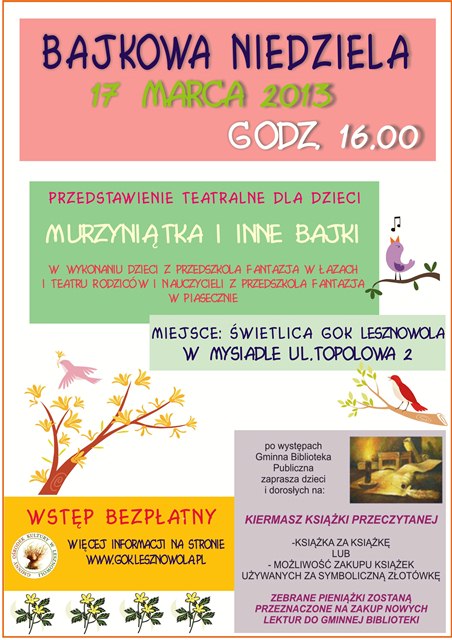 Bajkowa niedziela w Mysiadle