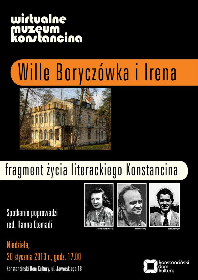 Boryczówka i Irena - fragment życia literackiego Konstancina