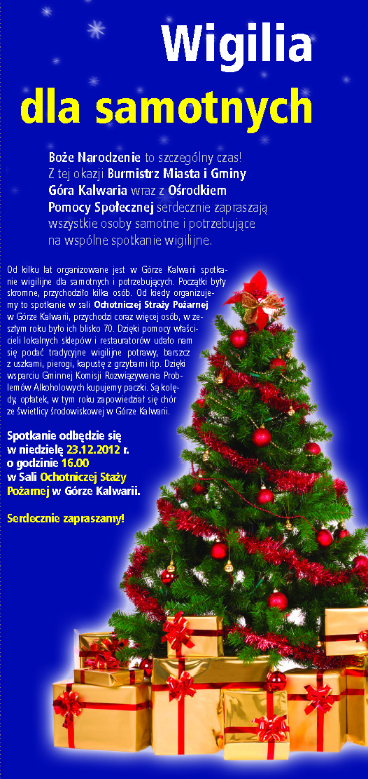 Spotkanie wigilijne w Górze Kalwarii