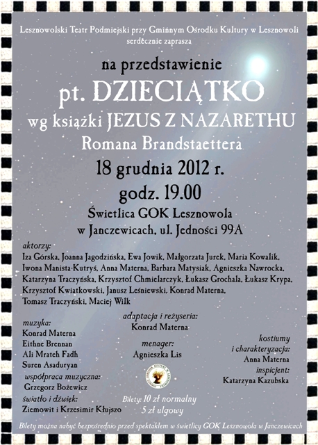 Spektakl pt. Dzieciątko