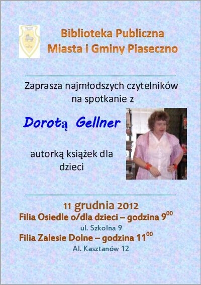 Spotkanie z Dorotą Gellner