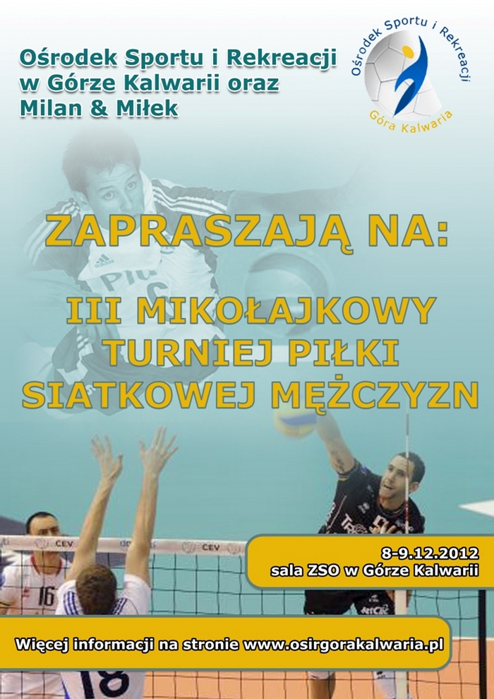 Mikołajkowy turniej piłki siatkowej mężczyzn