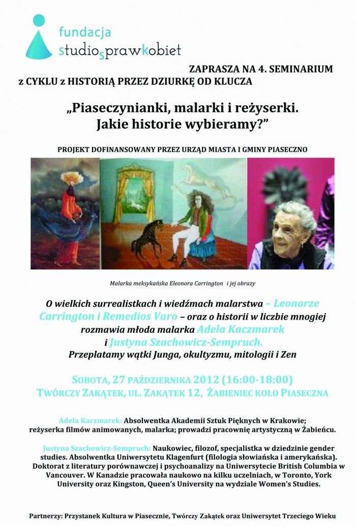 Piaseczynianki, malarki i reżyserki. Jakie historie wybieramy?