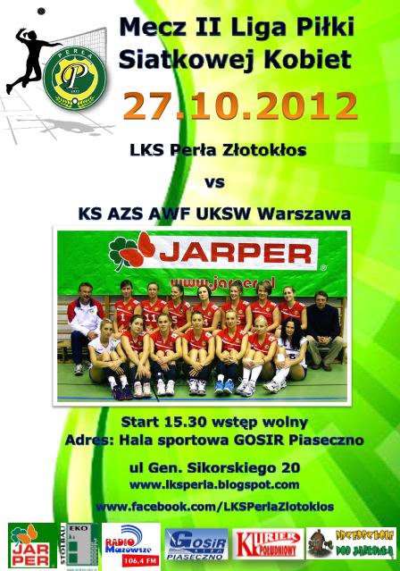 LKS Perła Złotokłos vs AZS AWF UKSW Warszawa