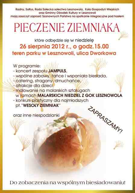 Pieczenie ziemniaka w Lesznowoli