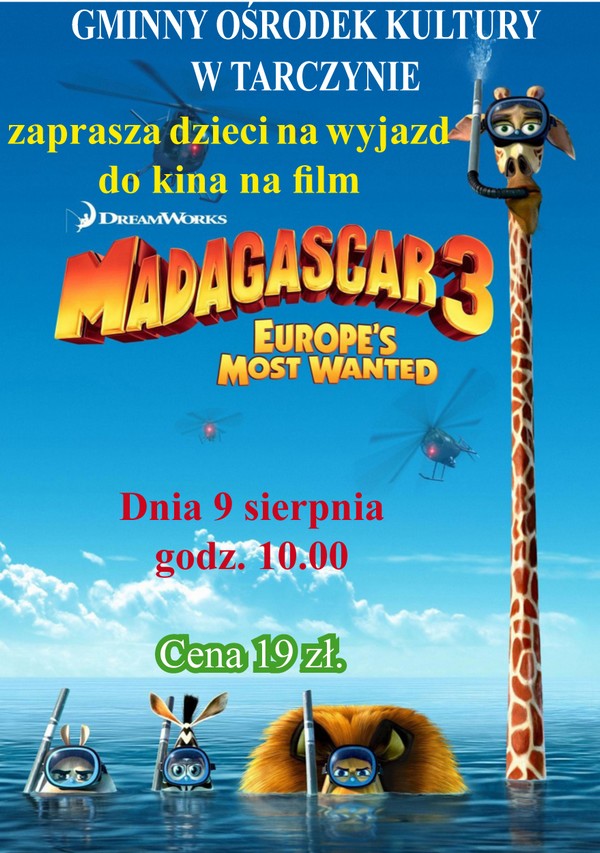 Wyjazd do kina na film Madagascar 3