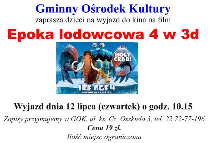 Wyjazd do kina z GOK Tarczyn