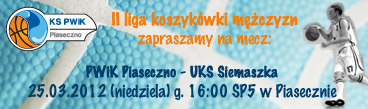 Mecz koszykówki PWiK Piaseczno - UKS Siemaszka