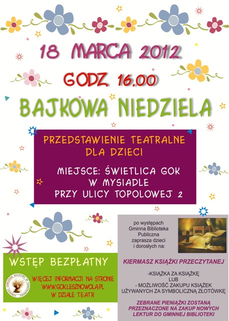 Bajkowa Niedziela w świetlicy GOK w Mysiadle