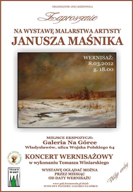 Wystawa malarstwa Janusza Maśnika we Władysławowie
