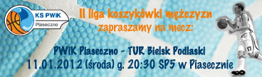 Mecz koszykówki KS PWiK Piaseczno - TUR Bielsk Podlaski  102:81