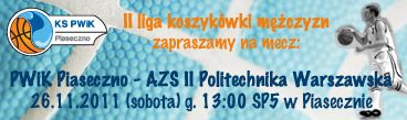 Mecz PWiK Piaseczno - AZS II Politechnika Warszawska