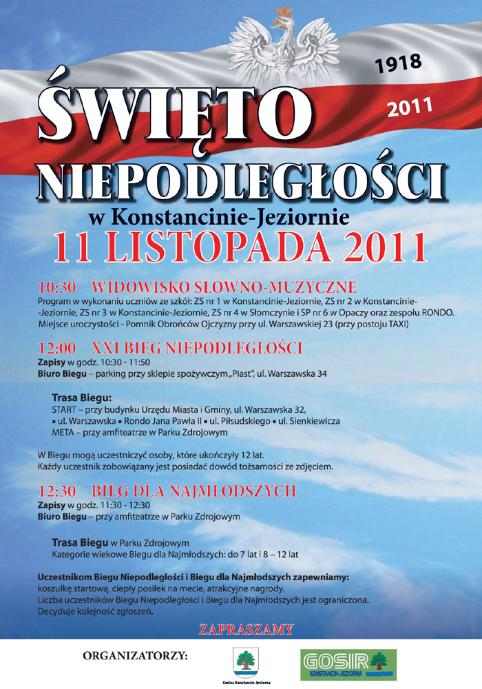 Narodowe Święto Niepodległości w Konstancinie-Jeziornie