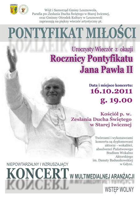 Koncert z okazji Rocznicy Pontyfikatu Jana Pawla II