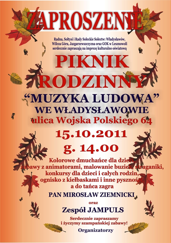 PIKNIK RODZINNY WE WŁADYSŁAWOWIE