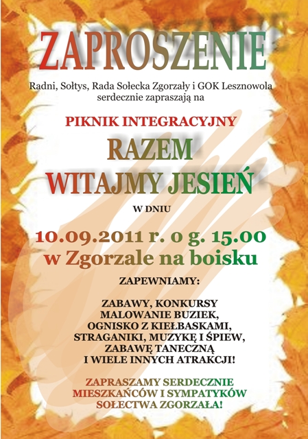 Piknik Razem witamy jesień