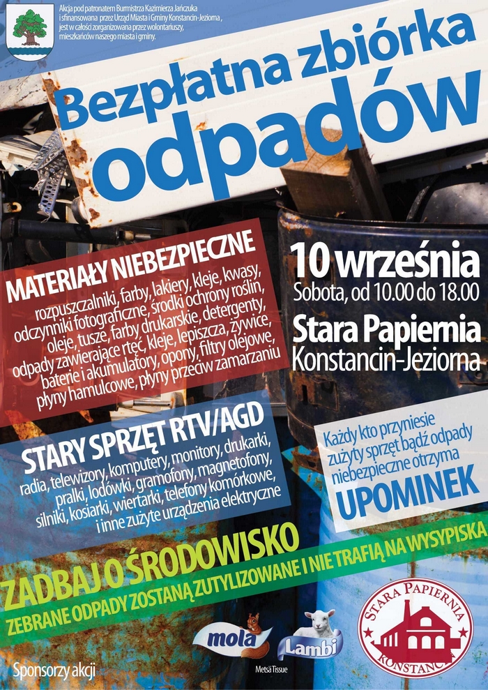 Zbiórka odpadów w Konstancinie