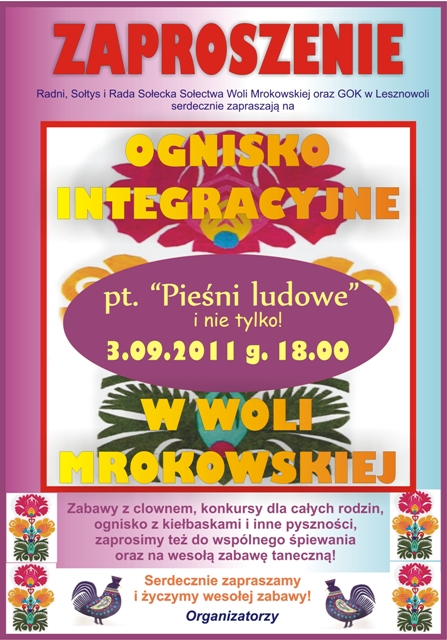 Ognisko integracyjne w Woli Mrokowskiej
