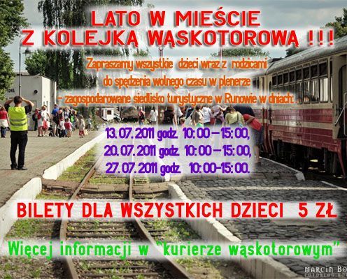 LATO W MIEŚCIE Z KOLEJKĄ WĄSKOTOROWĄ