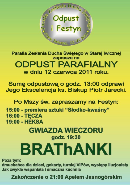 Uroczystość Zesłania Ducha Świętego w Starej Iwicznej