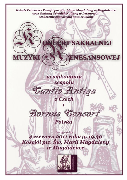 Koncert Sakralnej Muzyki Renesansowej w Magdalence