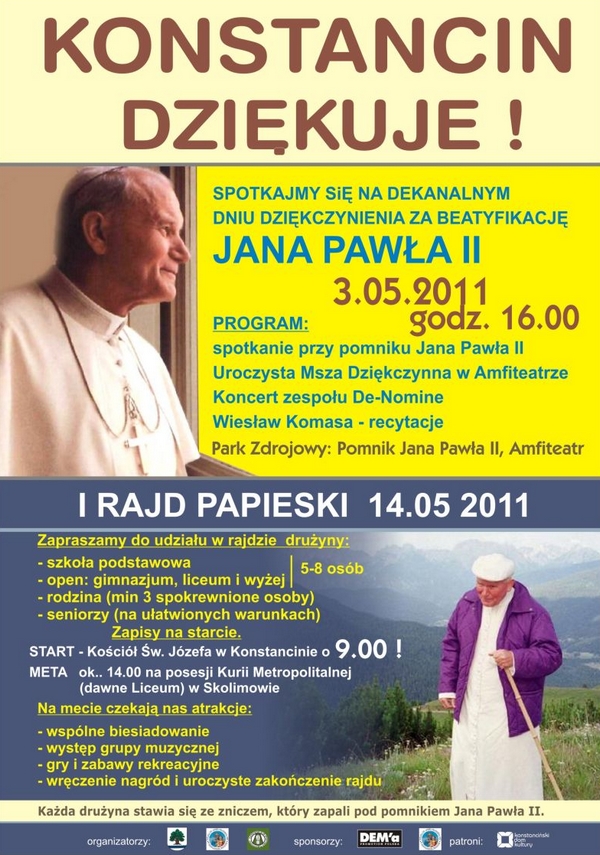 Uroczystość z okazji beatyfikacji Jana Pawła II