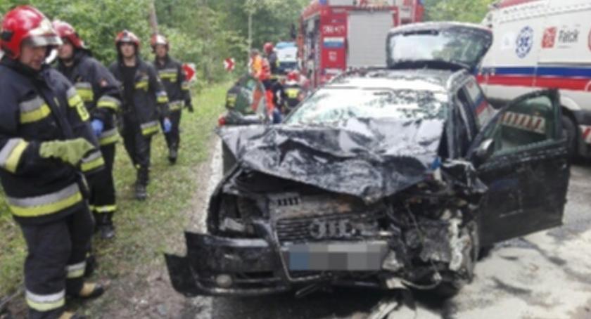 Po wypadku 35- latek trafił do policyjnej celi