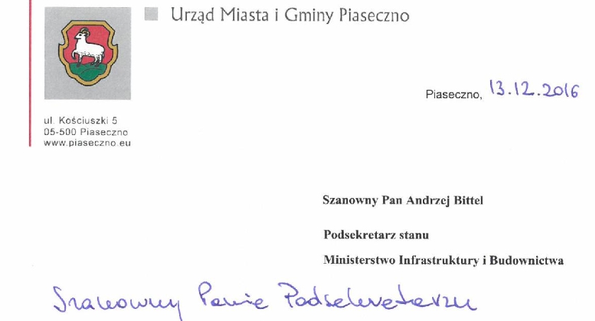 Pisma w sprawie zamknięcie przejazdu kolejowego